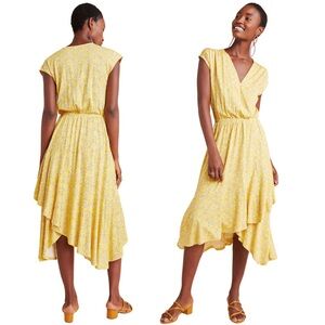 Anthropologie Asymmetrical Dress in Sunny Yellow